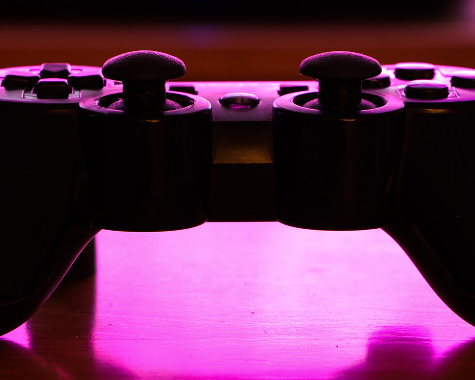 Makro-Aufnahme eines Spielcontrollers